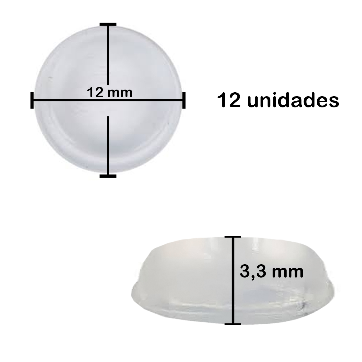 Imagem do produto BUMPER REDONDO P 12MM C/12 UN
