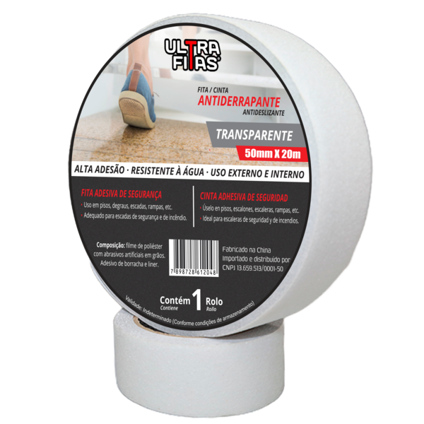 Imagem do produto FITA ANTIDERRAPANTE 50 X 20 TRANSPARENTE ADERE