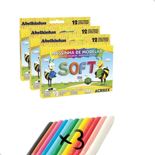 Imagem do produto MASSA MODELAR SOFT 3 CORES 7303