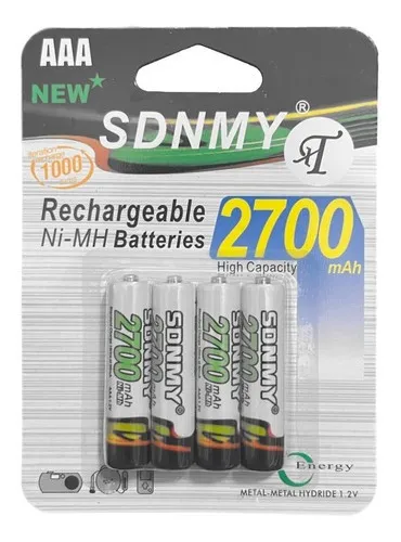 Imagem do produto PILHA RECARREGAVEL AAA C/ 2 2700MAH SDNMY