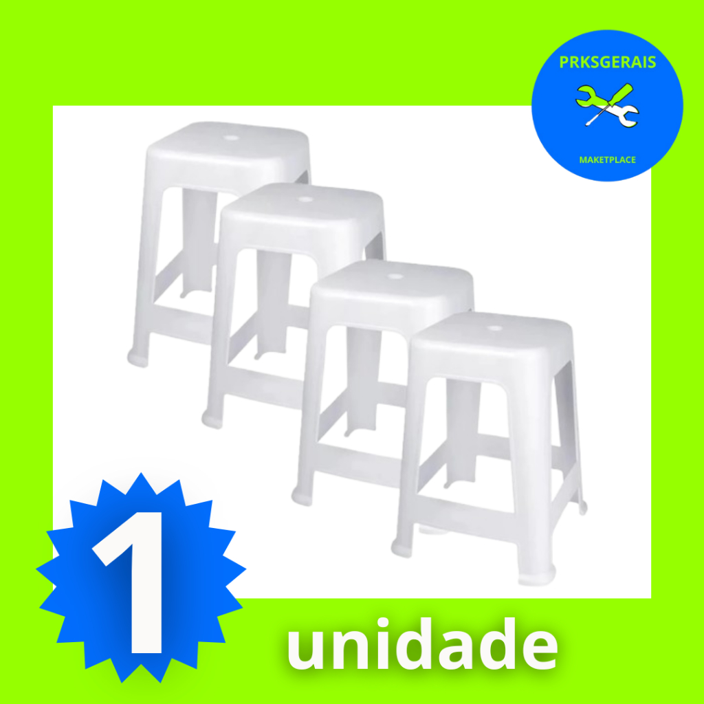 Imagem do produto BANQUETA PLASTICA MOR BRANCA