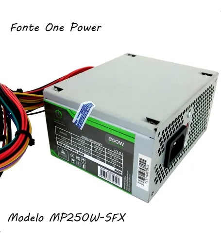 Imagem do produto FONTE MINI ITX 250W ONE POWER MP250W-SFX SLIM PADRAO SFX S/C