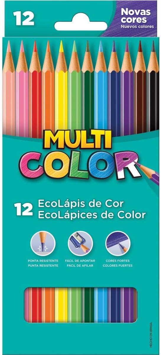 Imagem do produto LAPIS - COR 12 CORES ECOLAPIS COR MULTICOLOR SUPER 111200N -