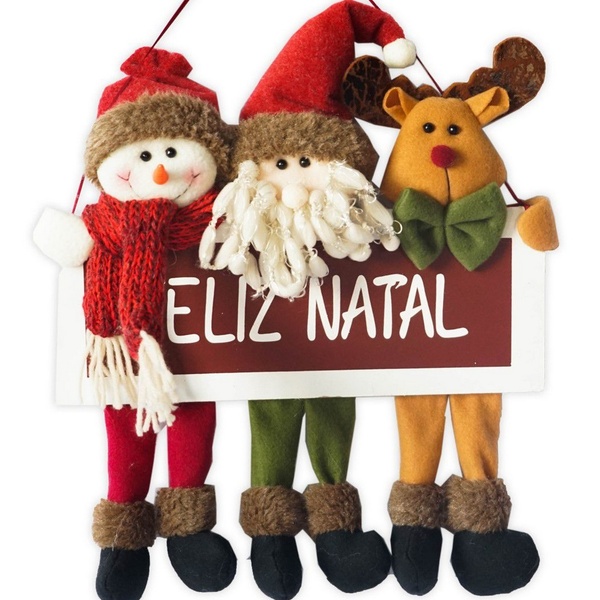 Imagem do produto PLACA FELIZ NATAL RENA / PAPAI NOEL / BONECO DE NEVE XTS8314