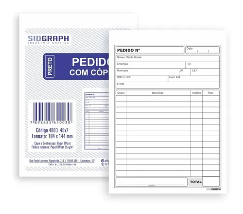 Imagem do produto TALAO PEDIDO C/COPIA 104X144 SIDGRAPH