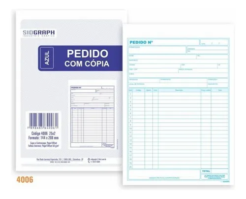 Imagem do produto TALAO PEDIDO C/COPIA 25X2 SIDGRAPH