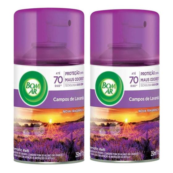 Imagem do produto DESOD BOM AR FRESHMATIC C/ 2 250ML LAVANDA