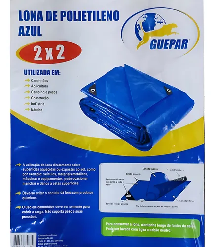 Imagem do produto LONA ENCERADO 2MX2M AZUL BRASFORT