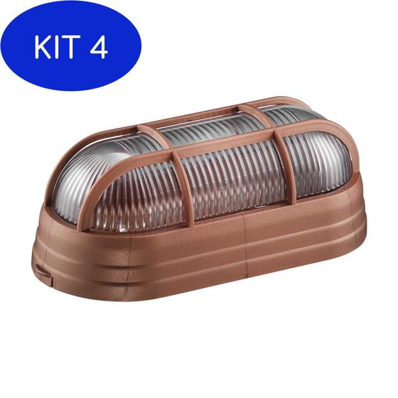 Imagem do produto ARANDELA TARTARUGA C/GRADE PT PLASLUMI