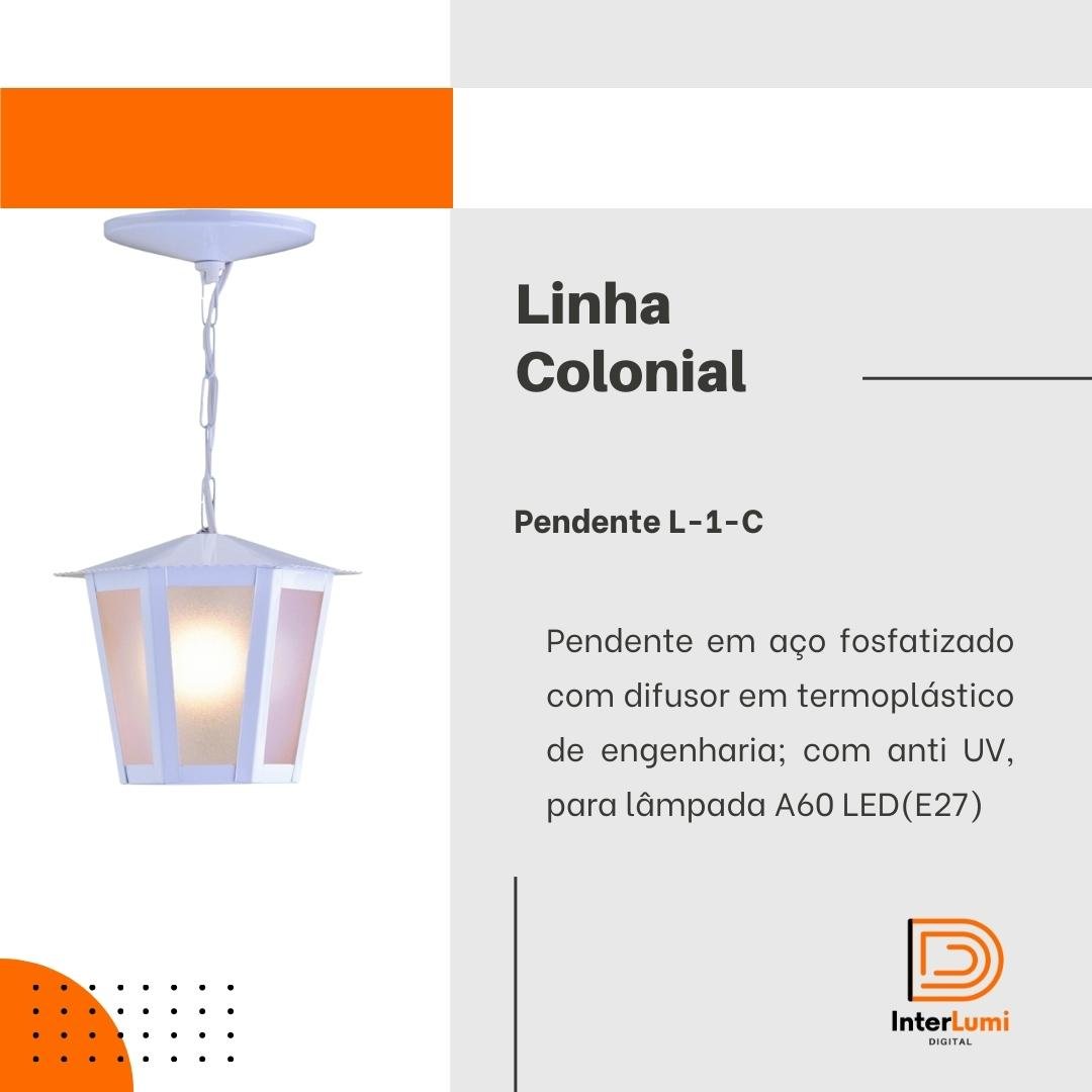 Imagem do produto LUMINARIA KOLONIAL CLOWN III NUDE BRILHO