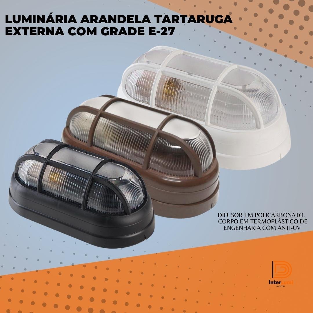 Imagem do produto LUMINARIA TARTARUGA C/GRADE BR E27