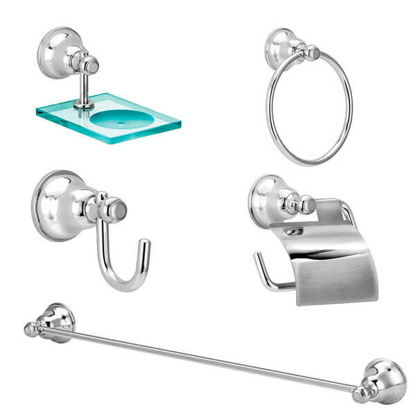 Imagem do produto KIT ACESSORIOS BANHEIRO 05 PECAS CLM PREMIUM