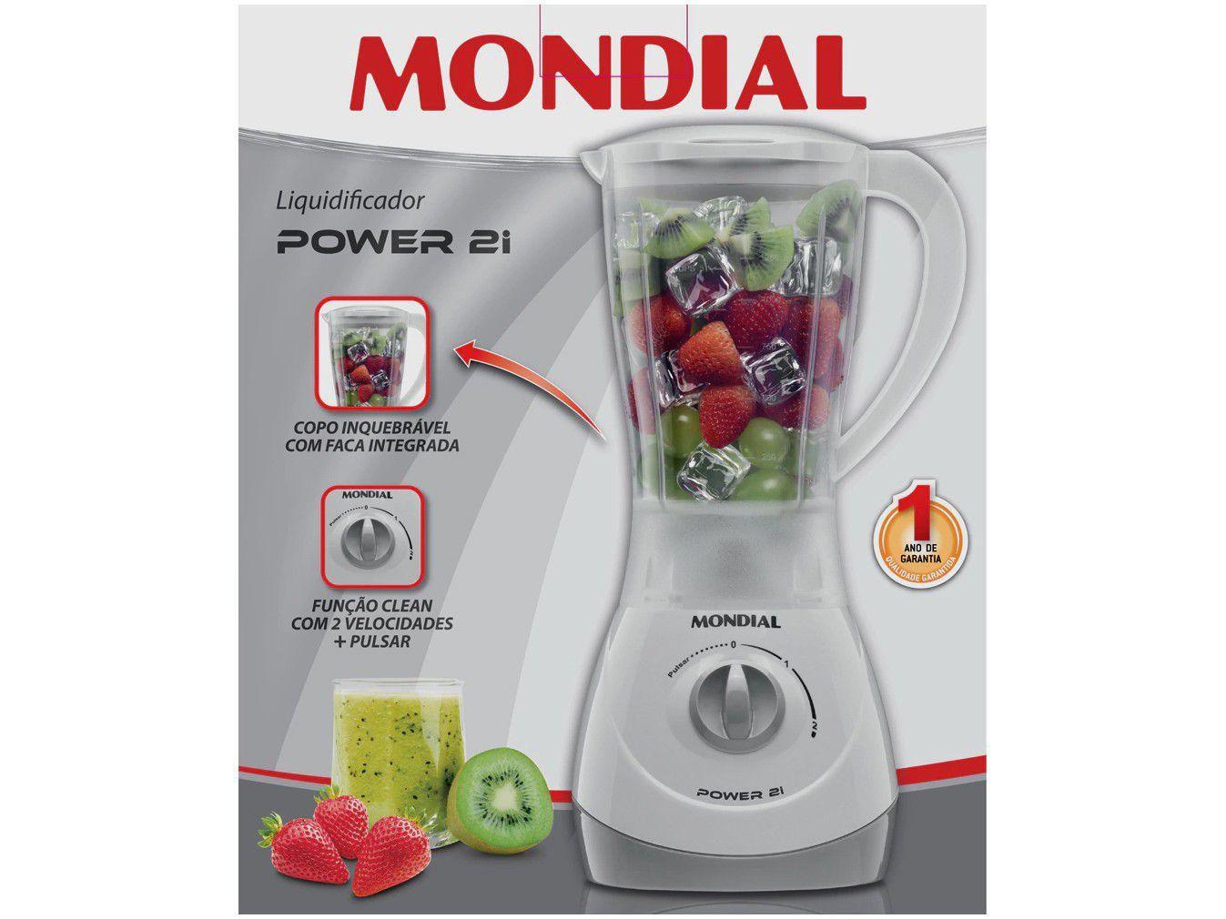 Imagem do produto LIQUIDIFICADOR MONDIAL NL26 1,5L 500W BRANCO 220V