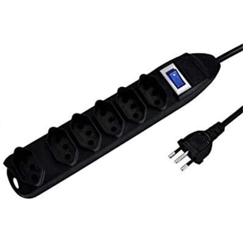 Imagem do produto PROTETOR DE LINHA 6 TOMADAS 1,5M PRETO EXATRON