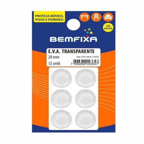 Imagem do produto PROTETOR EVA TRANSP RED 11MM 12 PCS BEMFIXA