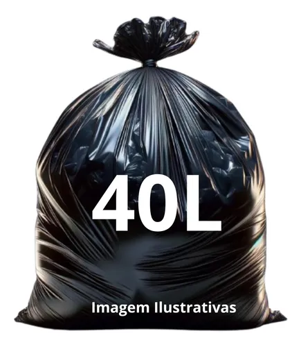 Imagem do produto SACO P/ LIXO 40 LTS C/ 100 UND PR TA LIMPO