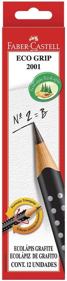 Imagem do produto ECOLAPIS GRAFITE GRIP PRETO/MIX