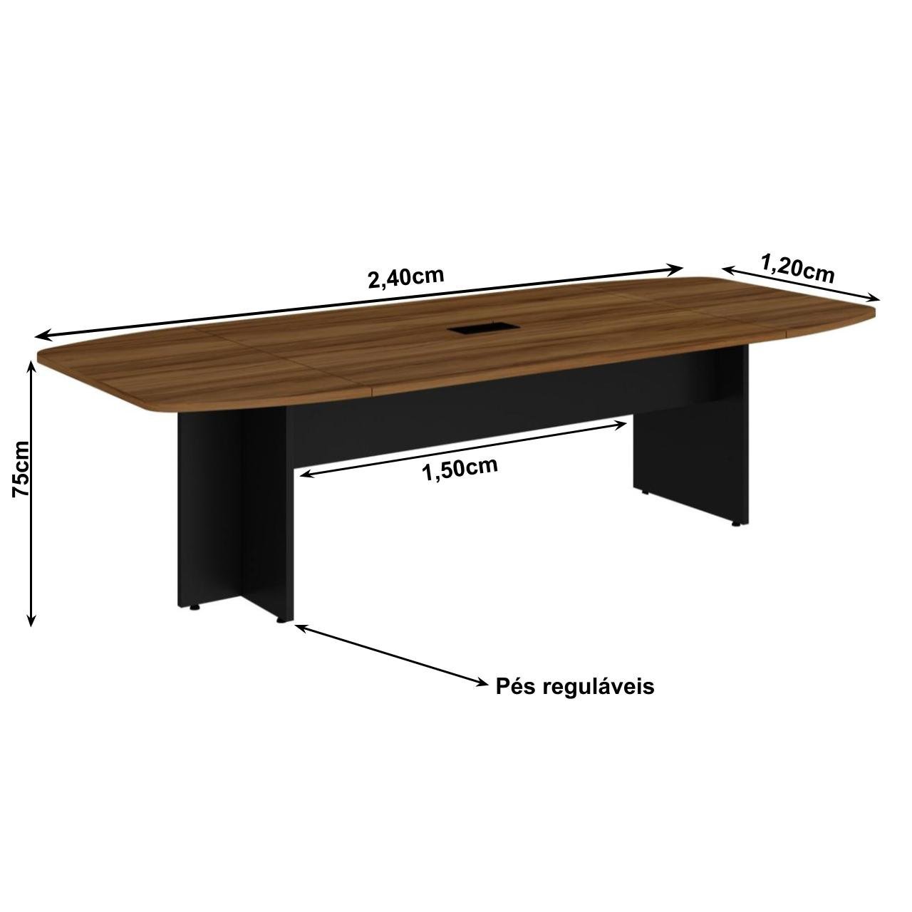 Imagem do produto MESA REUNIAO RETANG 92422 BP MED 2,40X1,20M SAV