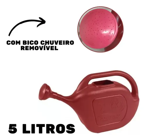 Imagem do produto REGADOR PLASTICO VERM 5L - METASUL