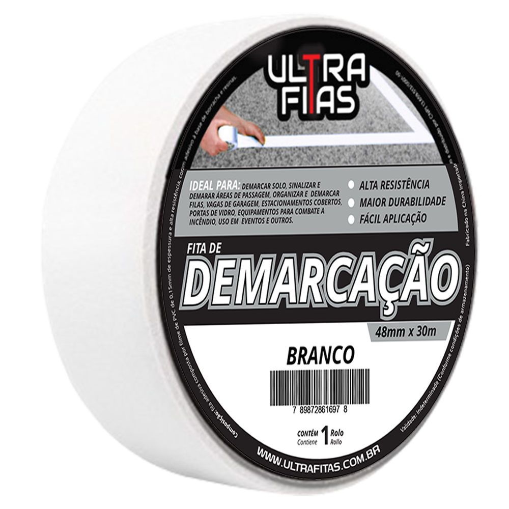 Imagem do produto FITA DEMARC 48MMX30M BRANCA NOVE54