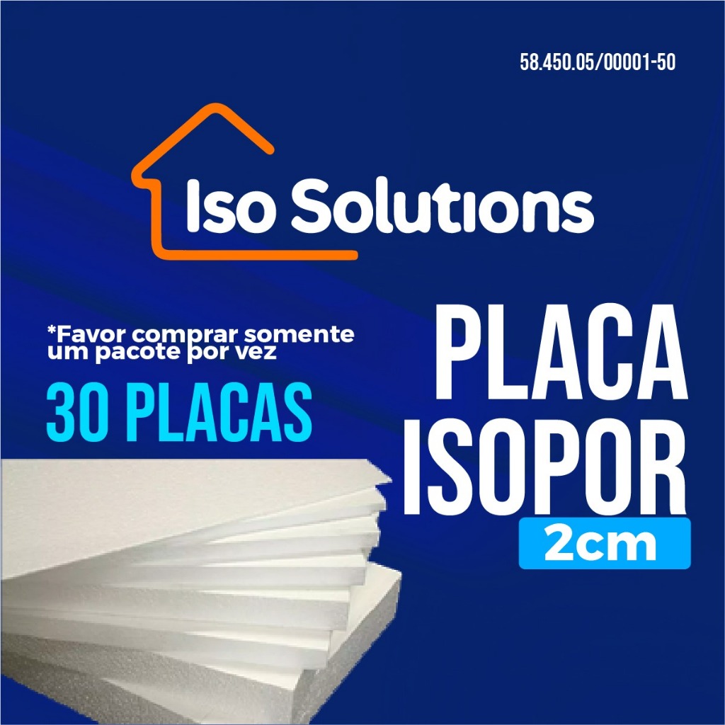 Imagem do produto PLACA ISOPOR 020MM 3F