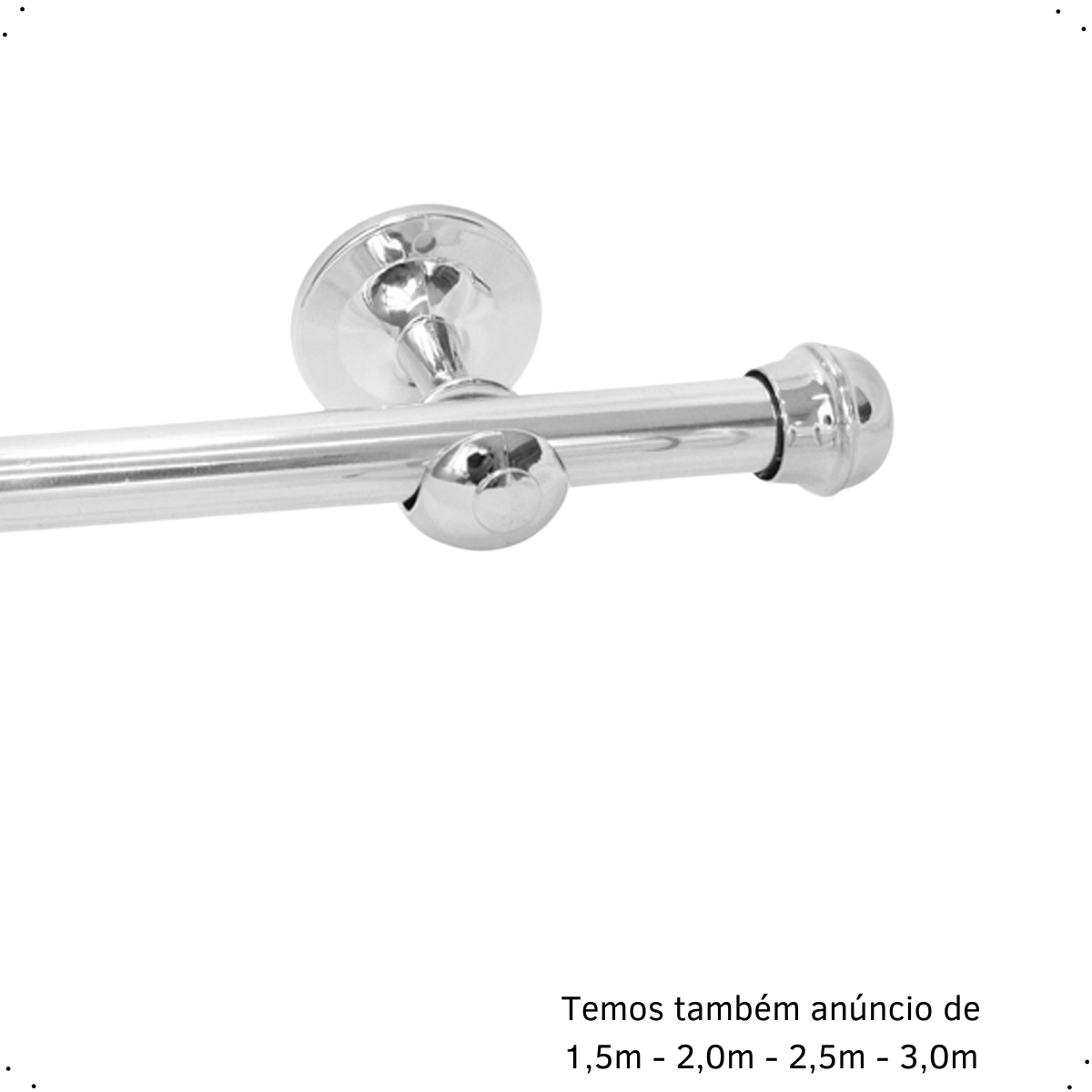 Imagem do produto VARAO CORTINA ALPHA ALUMINIO 2,0MT