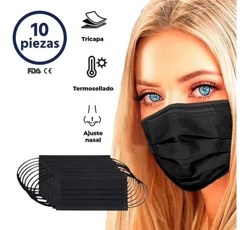 Imagem do produto MASCARA DE PROTEÇÃO POLIPROPILENO PRETA