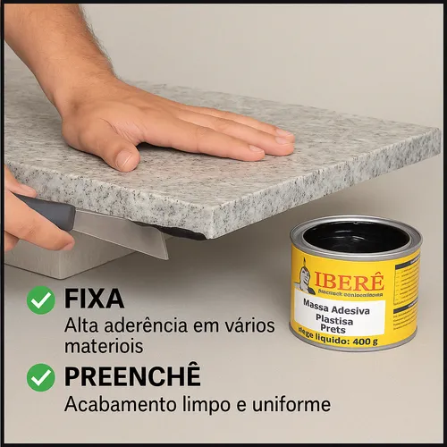 Imagem do produto MASSA PLASTICA PRETA 400GR IBERE