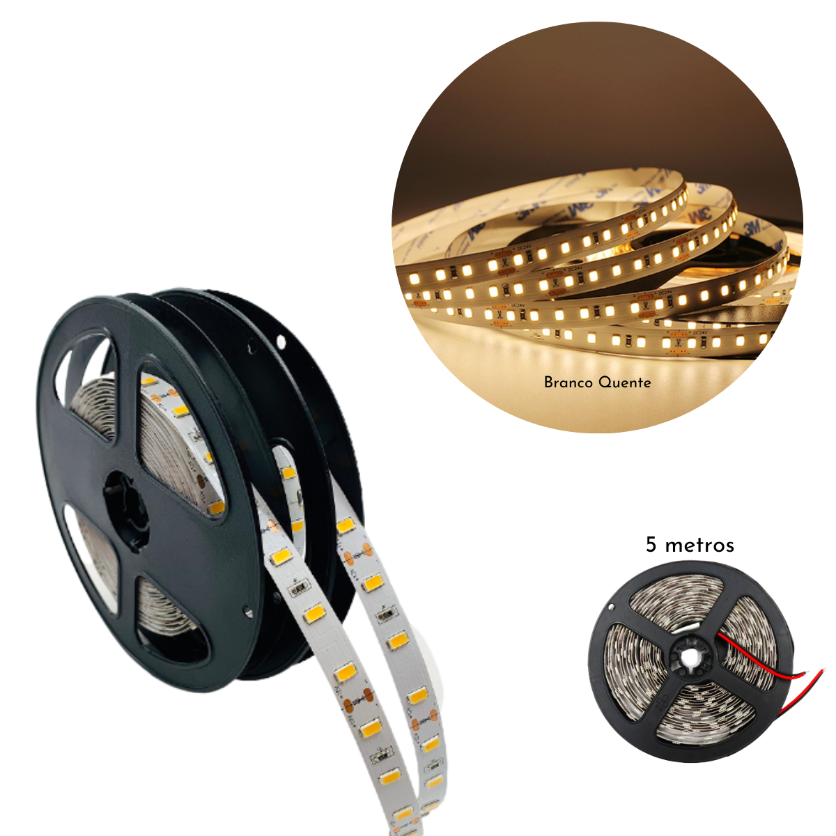 Imagem do produto FITA DE LED 5M 24W 12V IP20 2700K OUROLU