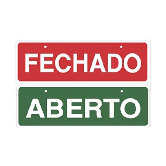 Imagem do produto PLACA SINALIZACAO ABERTO VM 20X7 EMPLAC