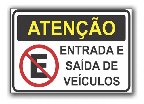Imagem do produto PLACA SINALIZACAO ENTRADA DE VEICULOS EMPLAC
