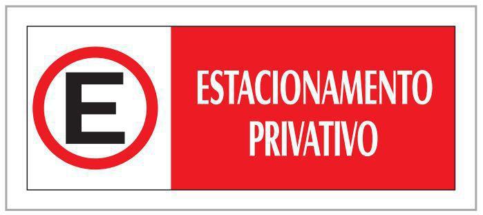 Imagem do produto PLACA SINALIZACAO ESTACIONAMENTO PRIVATIVO VM 20X7 EMPLAC