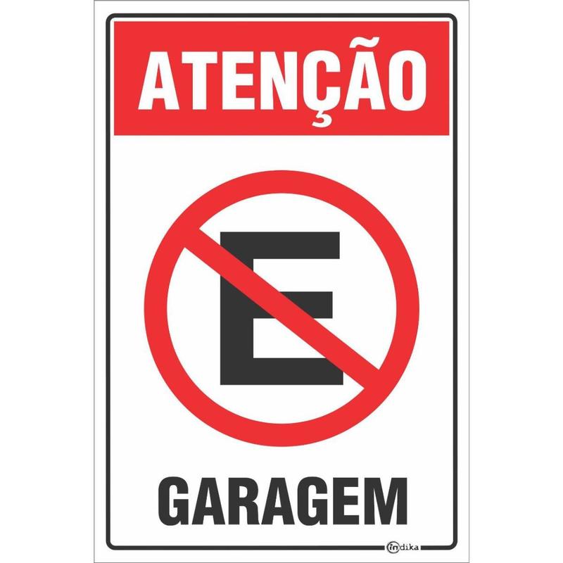 Imagem do produto PLACA SINALIZACAO GARAGEM 30X20 EMPLAC