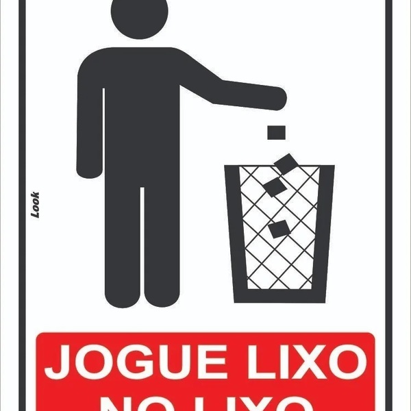 Imagem do produto PLACA SINALIZACAO JOGUE LIXO NO LIXO 20X15 EMPLAC