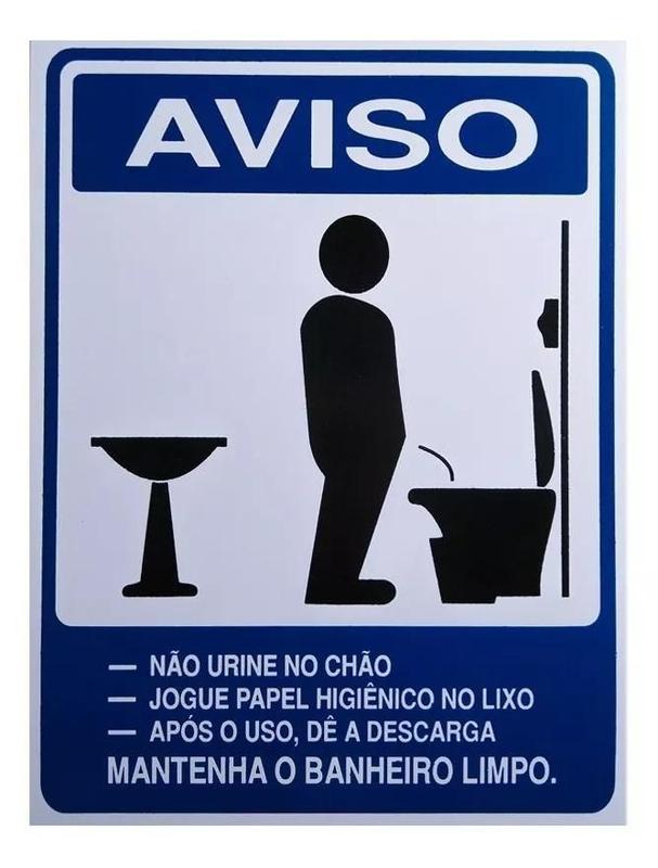 Imagem do produto PLACA SINALIZACAO MANTER O BANHEIRO LIMPO VM 20X7 EMPLAC