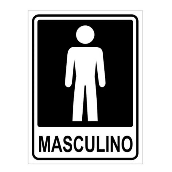 Imagem do produto PLACA SINALIZACAO MASCULINO 20X15 EMPLAC
