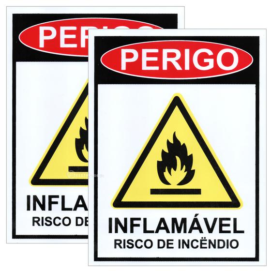 Imagem do produto PLACA SINALIZACAO MATERIAL INFLAMAVEL 20X15 EMPLAC