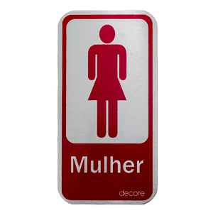 Imagem do produto PLACA SINALIZACAO MULHER VM 20X7 EMPLAC