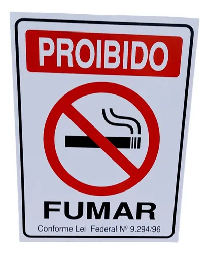Imagem do produto PLACA SINALIZACAO PROIBIDO FUMAR 20X15 EMPLAC