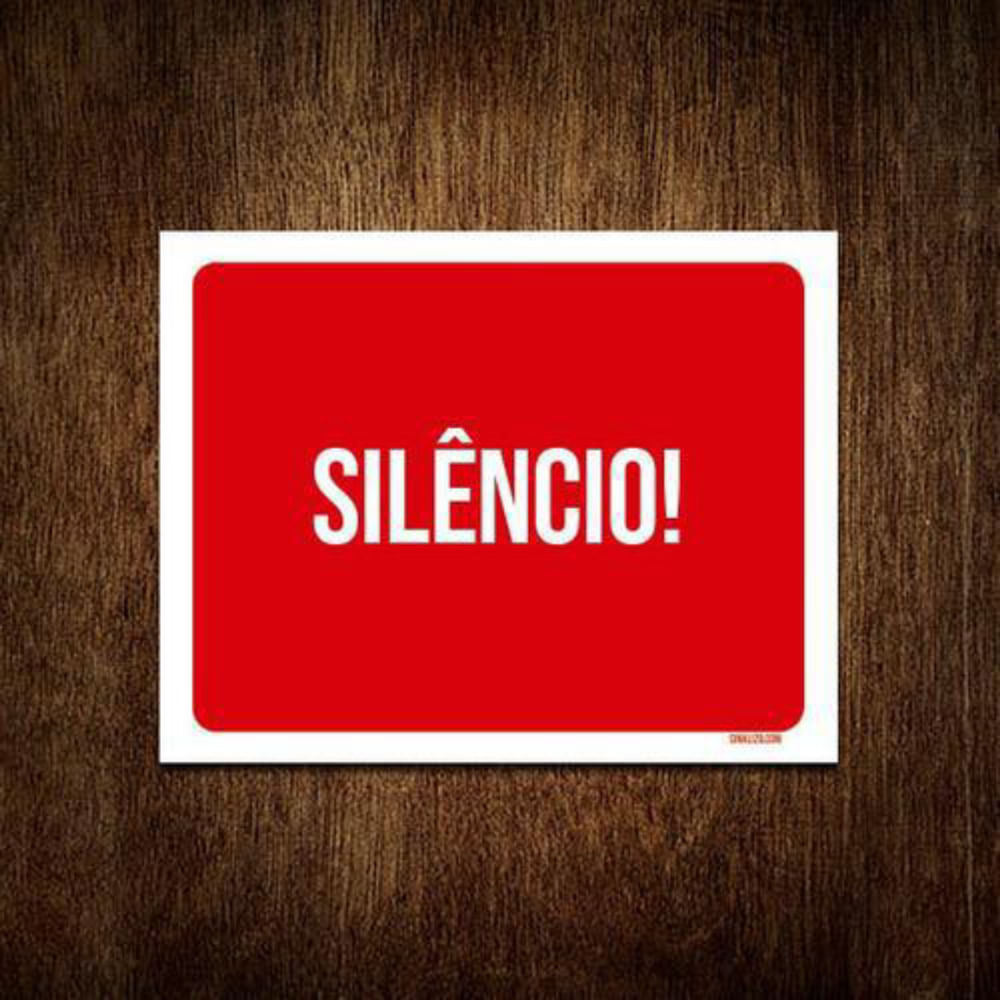 Imagem do produto PLACA SINALIZACAO SILENCIO AM 20X7 EMPLAC