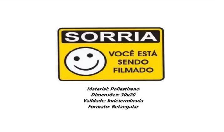 Imagem do produto PLACA SINALIZACAO SORRIA 30X20 EMPLAC