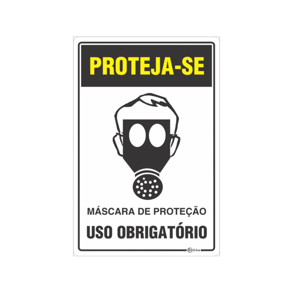 Imagem do produto PLACA SINALIZACAO USO DE MASCARA 20X15 EMPLAC
