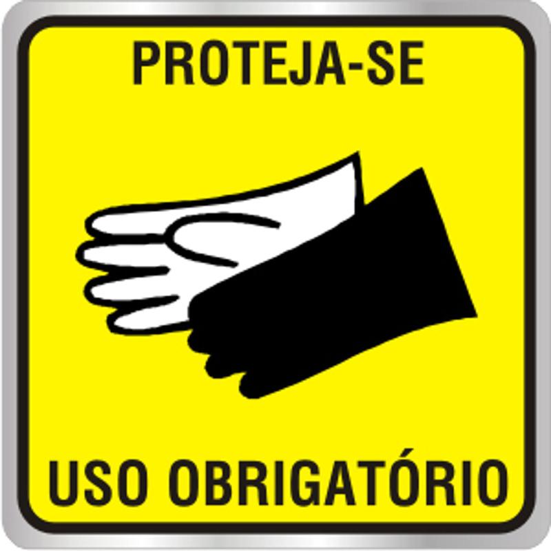 Imagem do produto PLACA SINALIZACAO USO OBRIGATORIO DE LUVAS 20X15