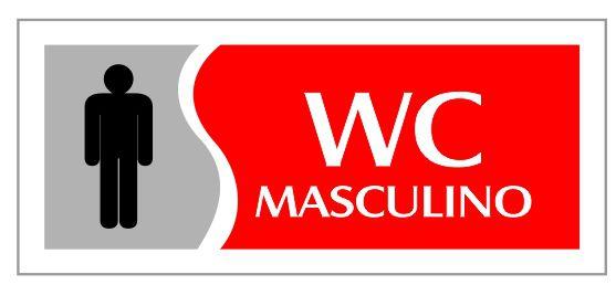 Imagem do produto PLACA SINALIZACAO WC MASCULINO AM 20X7 EMPLAC