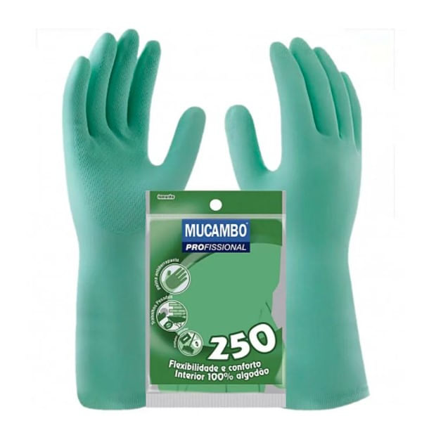 Imagem do produto LUVA LATEX FORRADA VERDE XG MUCAMBO