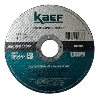 Imagem do produto DISCO CORTE METAL/INOX 4.1/2 KAEF