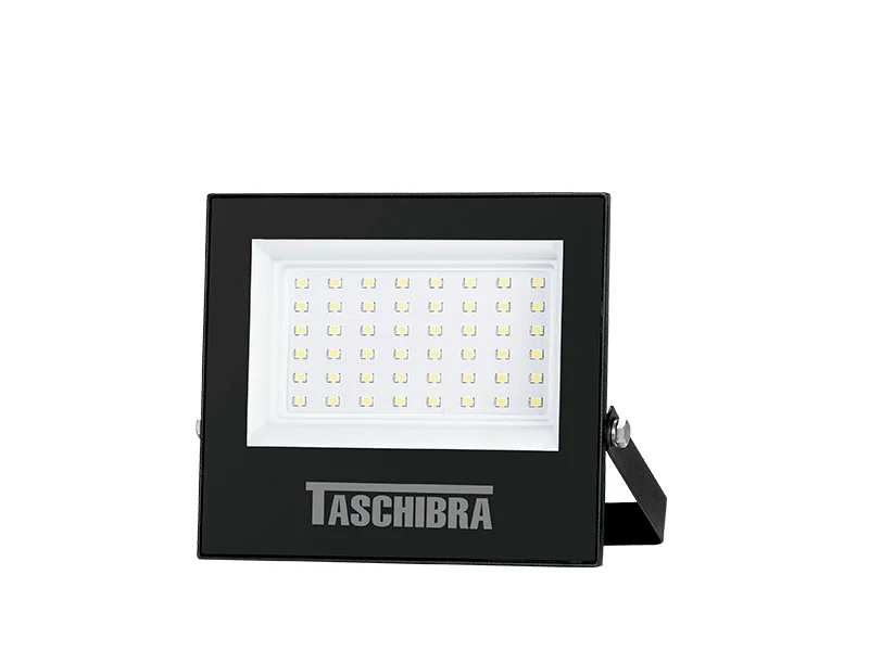 Refletor Led 50w 3000k Preto Taschibra